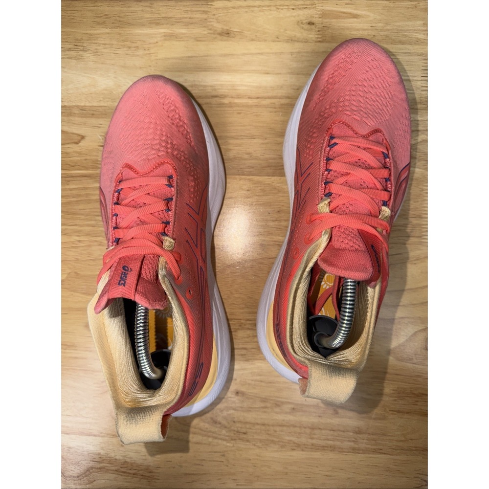 Asics Gel-Nimbus 25 Running Shoes Sneakers 1012B356 Orange Yellow Womens 7.5 GUC - Picture 6 of 12
